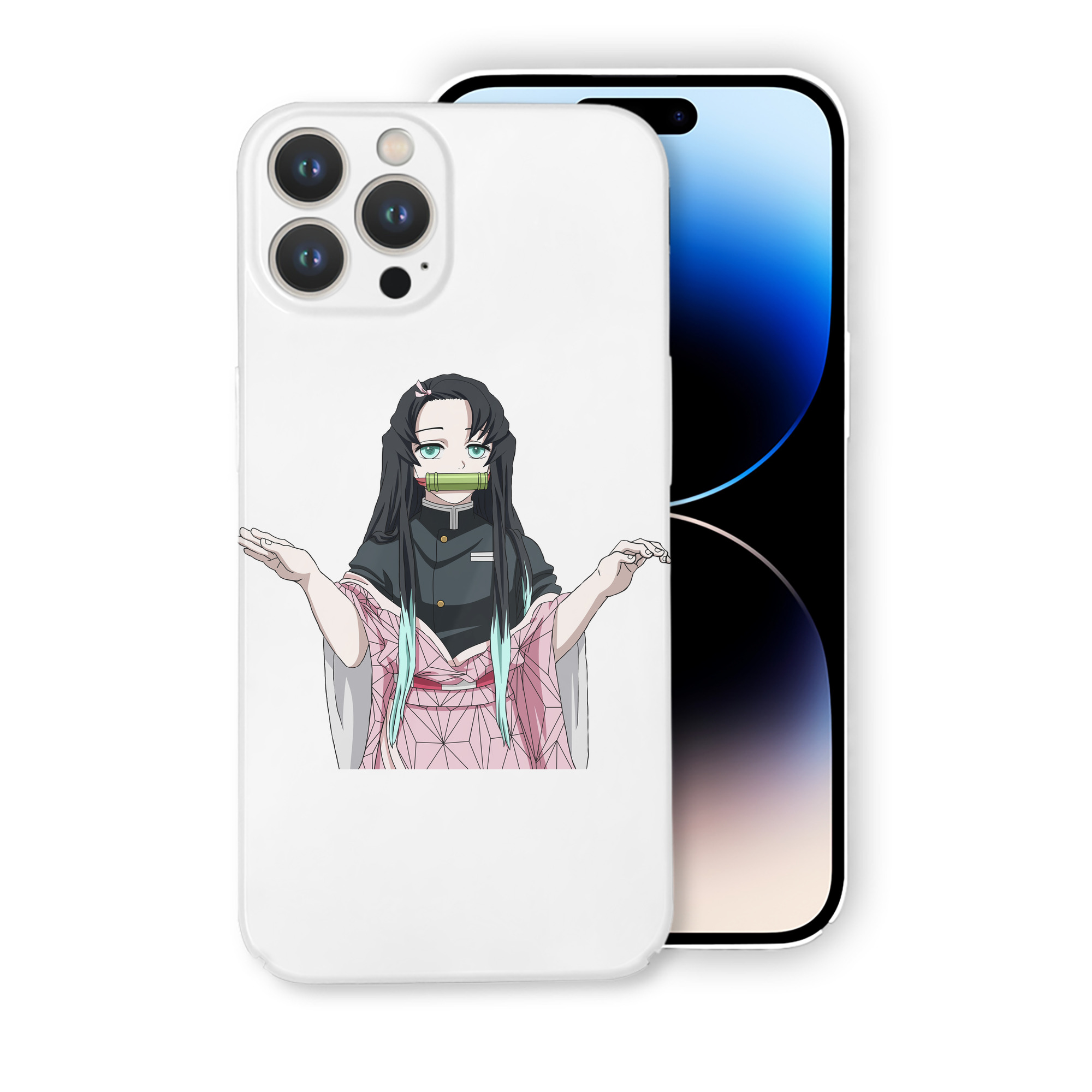 （画像用） 鬼滅の刃（きめつのやいば）竈門 禰󠄀豆子／かまど ねずこ Kamado Nezuko 【iPhone 14シリーズ対応】ハードケース